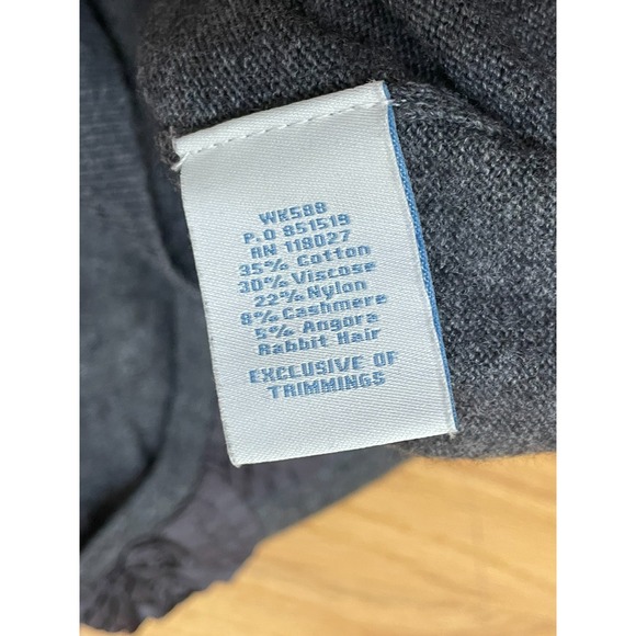 Boden Women's 8 Gray Sweater Cotton Cardigan Knit Cozy Boho Holiday Preppy - Picture 10 of 10